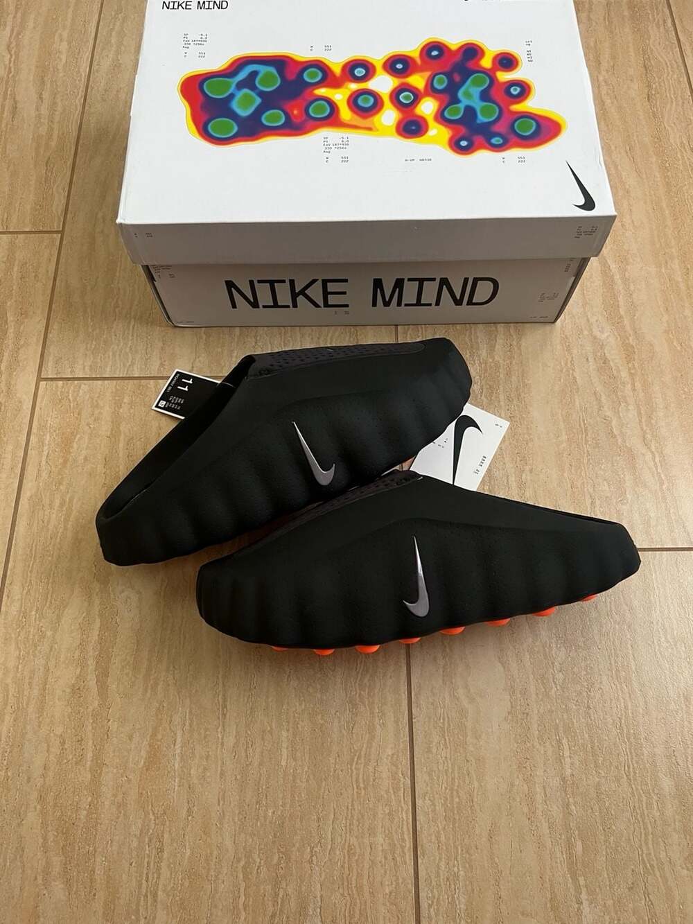 Nike Mind 001 'Black Chrome' Slides Size 11
